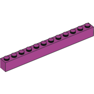 Lego Brick 1 x 12 / Magenta