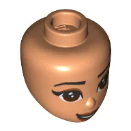 Minidoll Head, Eyelashes, Brown Eyes, Brown Lips (Jasmine) / Nougat