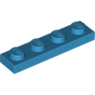 Lego Plate 1 x 4 / Dark Azure