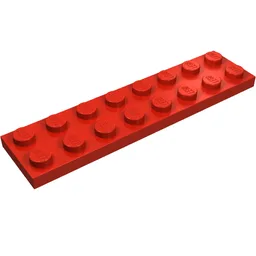 Plate 2 x 8 / Red