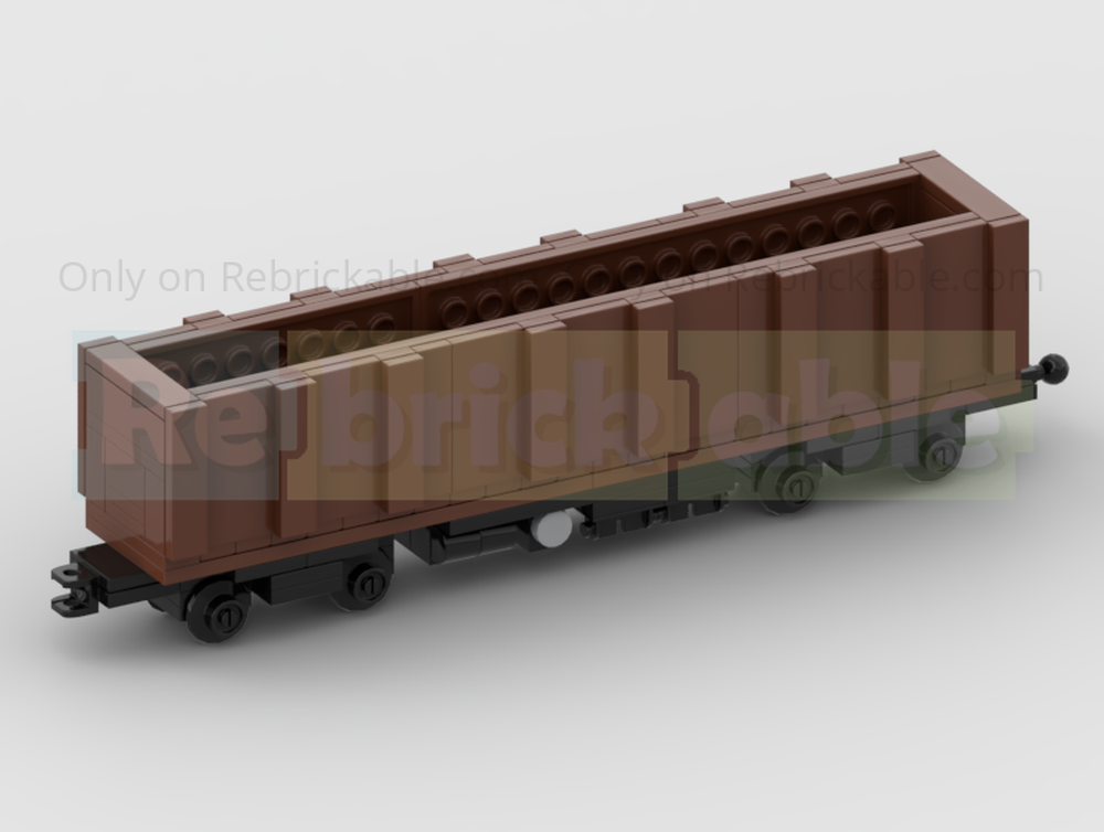 Lego 4-Wide Aggregate Stone Train Wagon