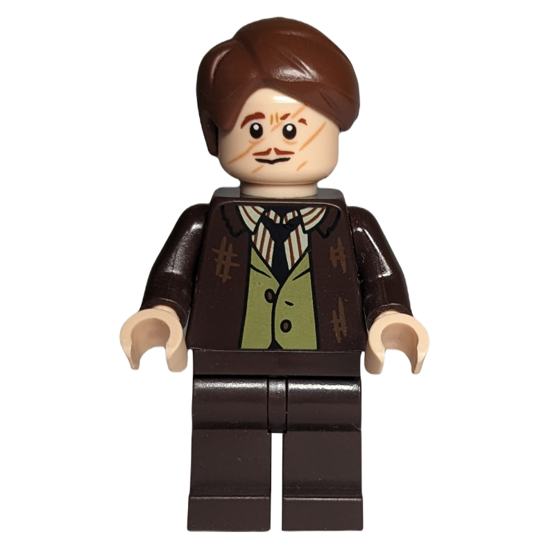 Lego Remus Lupin, Dark Brown Torn Suit (Plain Legs)