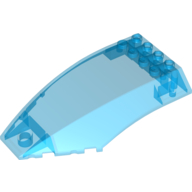Lego Windscreen 10 x 6 x 2 Curved / Trans-Dark Blue