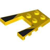Lego Wedge Plate 4 x 4 with 2 x 2 Cutout with Black Shapes print