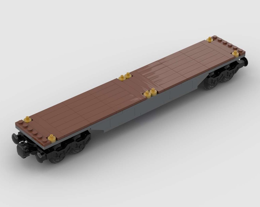 Lego Wood and Steel Colour Flat Bed Carriage
