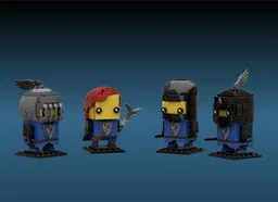 Black Falcon knights Brickheadz bundle