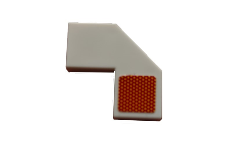 Lego Tile, Modified Facet 2 x 2 with Square Rear Red Reflector Pattern Model Right Side (Sticker) - Set 42078
