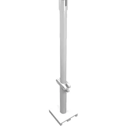 Boat, Mast 2 x 2 x 9 2/3 Bar with Slot on Top and 2 Finger Hinge on Two Sides / White