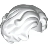 Hair Short Wavy with Side Part / White