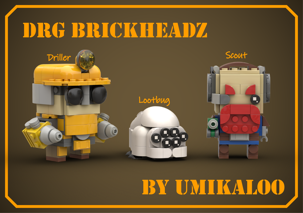 Lego DRG Brickheadz: Scout, Driller, and Lootbug