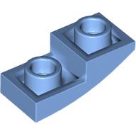 Lego Brick Curved Inverted 2 x 1 / Medium Blue