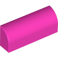 Lego Brick Curved 1 x 4 x 1 1/3 No Studs / Dark Pink