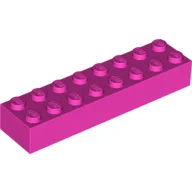 Brick 2 x 8 / Dark Pink