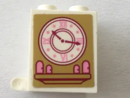 Container, Box 2 x 2 x 2 with Vintage Clock Pattern (Sticker) - Set 41068