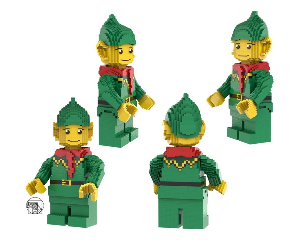 Lego Maxi figure Elf club house with red scarf