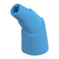 Lego Animal Body Part, Horn Stacked 45 deg. with Axle Connectors / Medium Blue