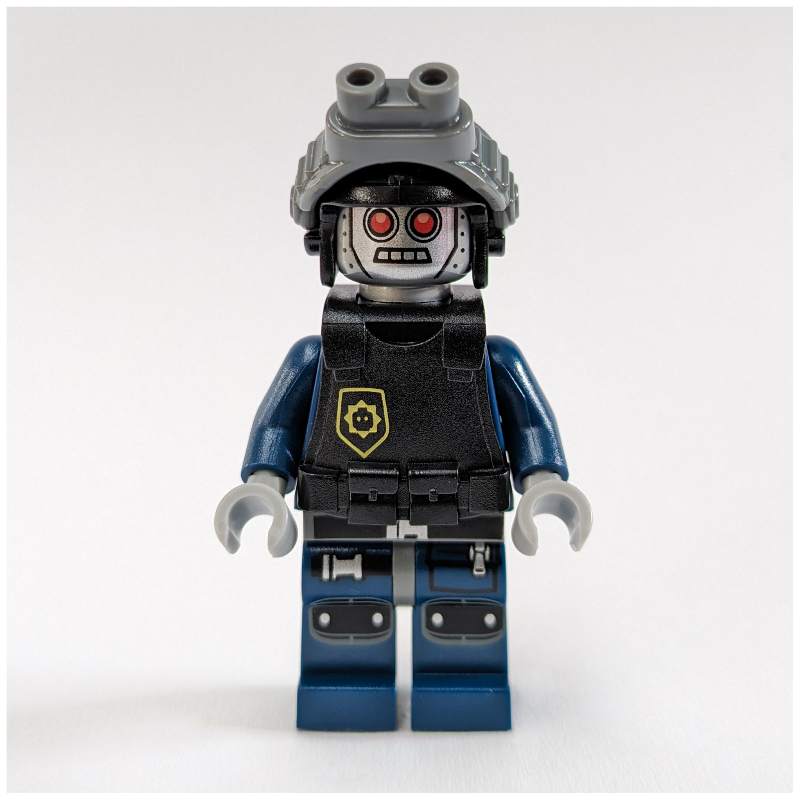Lego Robot Police, Helmet with Night Vision Goggles, Armor
