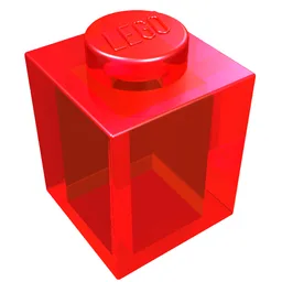 Brick 1 x 1 / Trans-Red