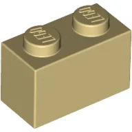 Brick 1 x 2 / Tan