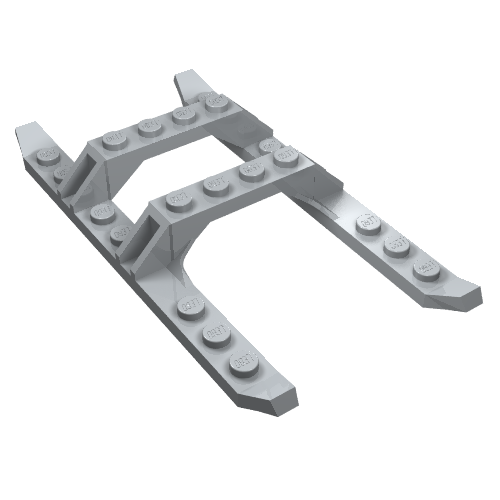 Lego Helicopter Skid Rails 12 x 6 / Light Bluish Gray