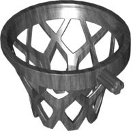 Lego Sports Basketball Net with Axle / Pearl Titanium