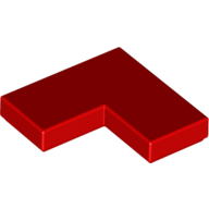 Lego Tile 2 x 2 Corner / Red