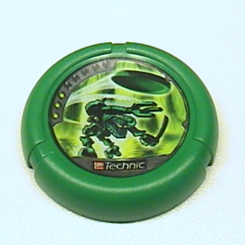 Lego Large Figure Throwing Disk, Amazon / Jungle, 3 Pips, Amazon Throwing Disk Print / Green