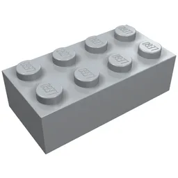 Brick 2 x 4 / Light Bluish Gray