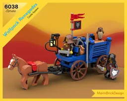 LEGO 6038 Wolfpack Renegades Wagon Remake Moc - Lego Medieval Castle moc