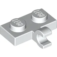 Plate Special 1 x 2 with Clip Horizontal on Side / White