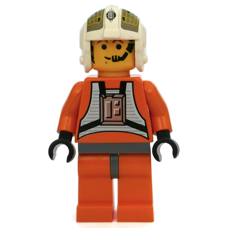 Lego Dutch Vander / Rebel Pilot Y-wing, Yellow Skin, Dark Bluish Gray Hips