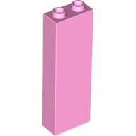 Lego Brick 1 x 2 x 5 with Hollow Studs / Bright Pink