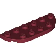 Plate Round Corners 2 x 6 Double / Dark Red