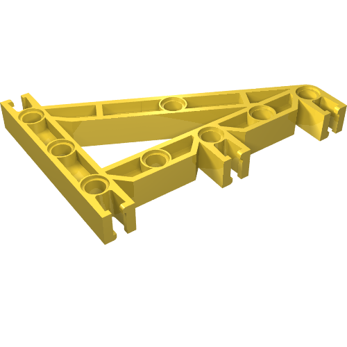 Lego Znap Beam 9, 8 Holes, Triangular / Yellow
