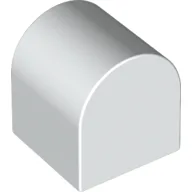 Duplo Brick 2 x 2 x 2 Curved Top / White