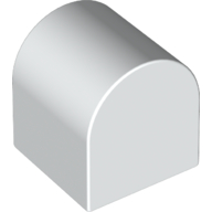 Lego Duplo Brick 2 x 2 x 2 Curved Top / White