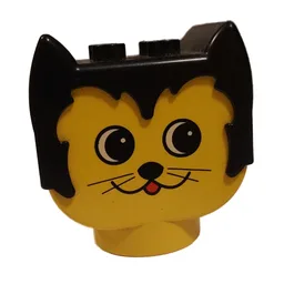Duplo Animal Head Cat, Round Eyes / Yellow