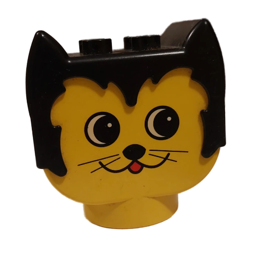 Lego Duplo Animal Head Cat, Round Eyes / Yellow