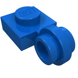 Plate Special 1 x 1 with Clip Light, Bar Hole [Thin Ring] / Blue