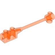 Lego Bar 1 x 8 with Brick 1 x 2 Curved Top End (Original, No Axle Holder) / Trans-Neon Orange