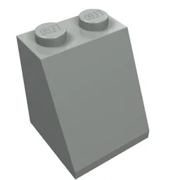 Brick Sloped 65° 2 x 2 x 2 with Bottom Tube / Light Gray