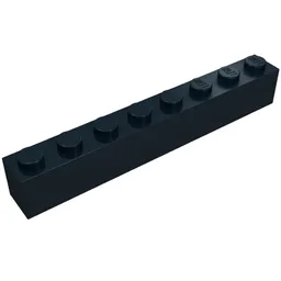 Brick 1 x 8 / Black