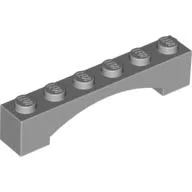 Brick Arch 1 x 6 Raised Arch / Light Bluish Gray