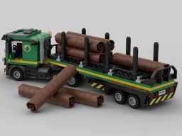 Cabover Truck & Logging Trailer