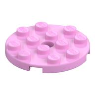 Lego Plate Round 4 x 4 with Pin Hole / Bright Pink