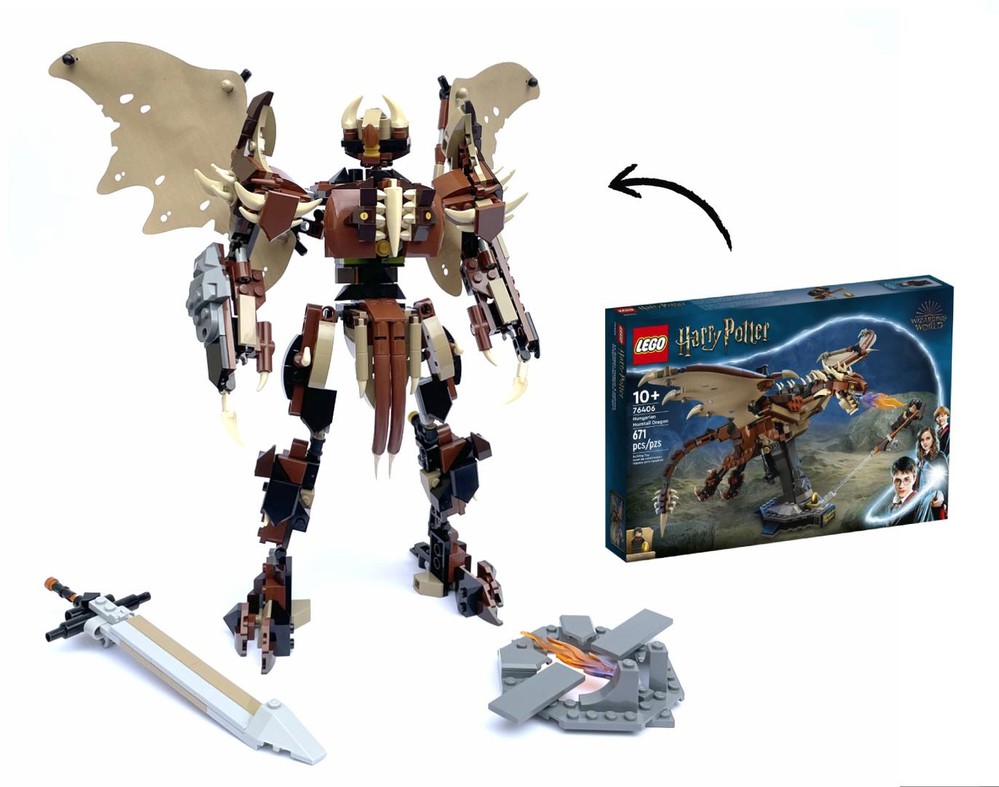 Lego Hungarian Horntail Dragon Robot Mode - 76406 Alt-Build