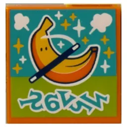 Tile 2 x 2 with Random Transformer Print (43110-1) / Orange
