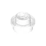 Plate Round 1 x 1 with Solid Stud / Opal Trans-Clear