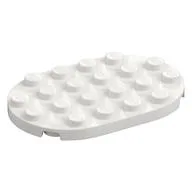 Plate Round 4 x 6 / White