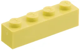 Modulex Brick 1 x 4 with M on Stud